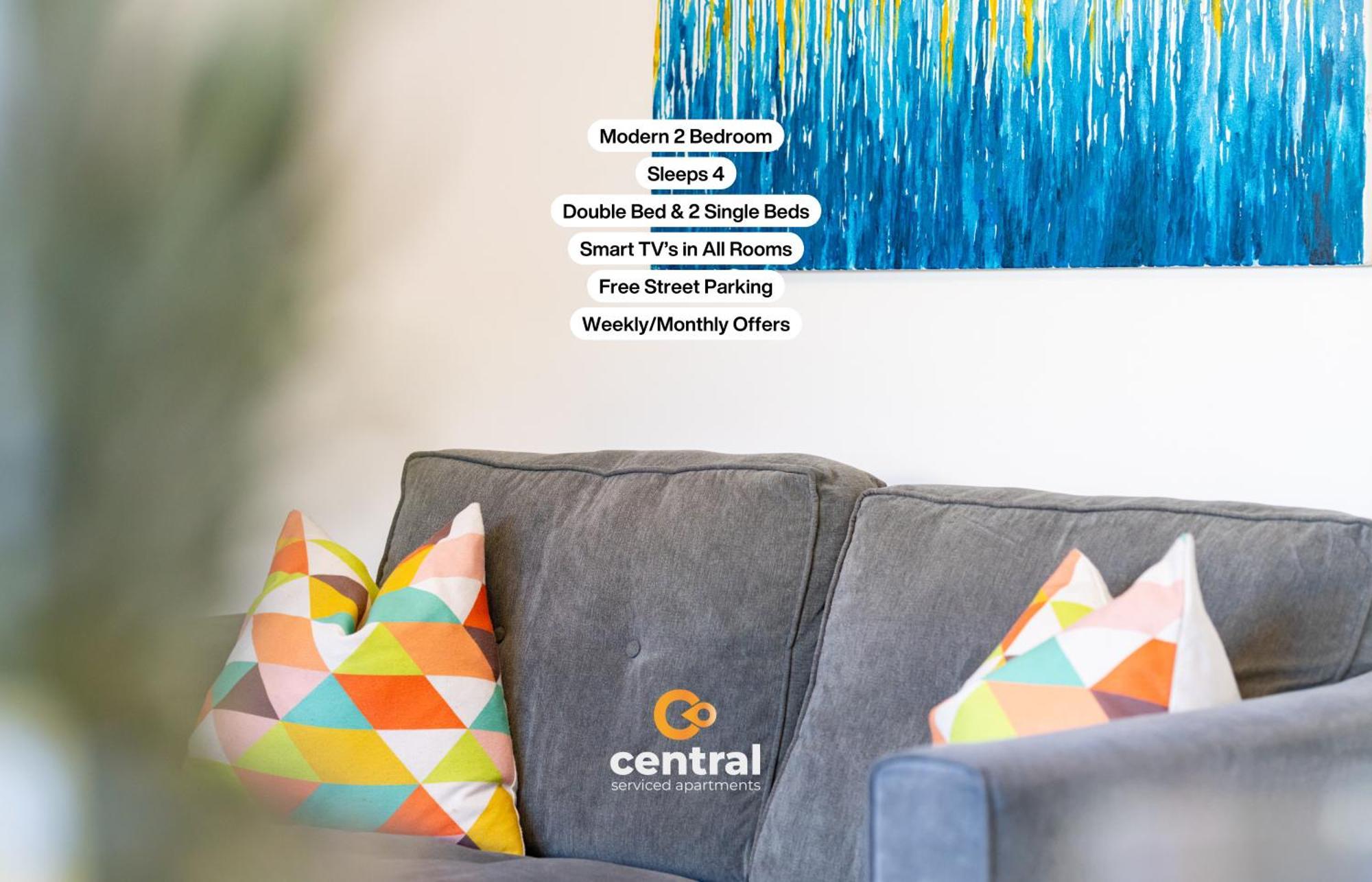 Central Serviced Apartments - 2 Bedroom - Free Street Parking - Fast Wifi - Smart Tvs In All Rooms - Ground Level - Family Neighbourhood - 3 X Double Beds - Heating 24-7 - Trade Stays - Weekly & Monthly Offers Dundee Exteriör bild